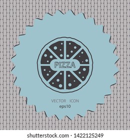 Pizza icon, vector design element