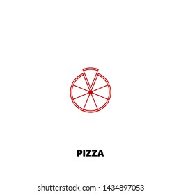 pizza icon. pizza vector design. sign design. red color