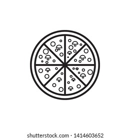 pizza icon vector design template