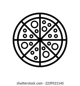 pizza icon vector design template in white background