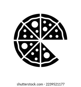 Pizzasymbol, Vektordesign-Vorlage auf weißem Hintergrund