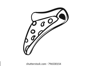 pizza icon vector drawing doodle