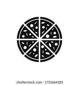 Pizza icon vector. Fast food sign