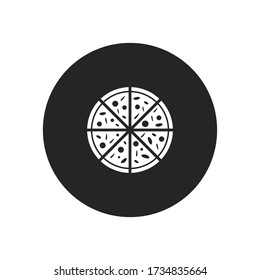 Pizza icon vector. Fast food sign