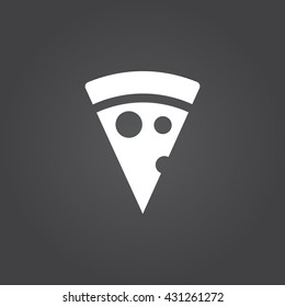 pizza icon vector, fast food solid logo illustration, pictogram isolated on black