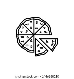 pizza icon vector flat design