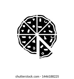 pizza icon vector flat design