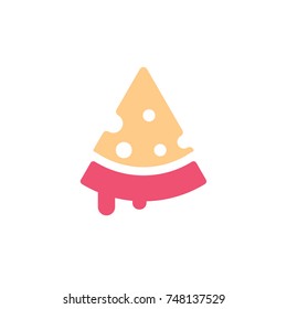 pizza icon vector. pizza icon flat style design