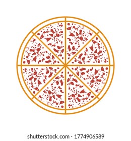 pizza icon vector. food vector illustration. editable vector.