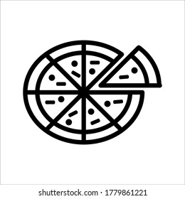 pizza icon vector. food vector illustration on white background