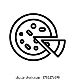 pizza icon vector. food vector illustration on white background