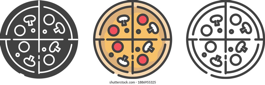 Pizza icon , vector illustration