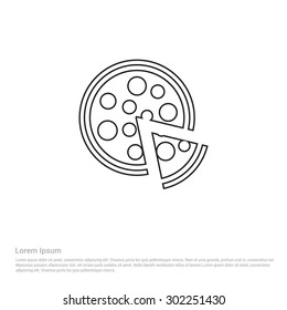 Pizza icon - Vector Illustration