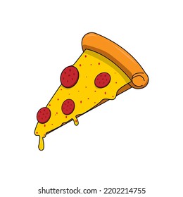 Diseño de ilustraciones vectoriales de iconos de pizza