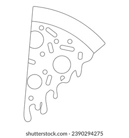 Diseño de ilustraciones vectoriales de iconos de pizza