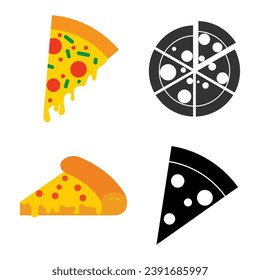 Pizza-Icon-Vektorgrafik-Design