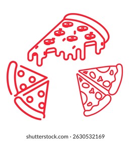 pizza icon vector illustration design set
