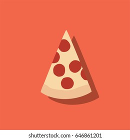 Pizza icon, vector illustration design. Fast food collection.