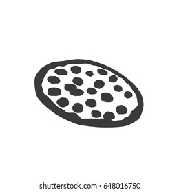Pizza icon, vector illustration design. Fast food collection.