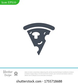 pizza Icon. Vector illustration EPS 10.
