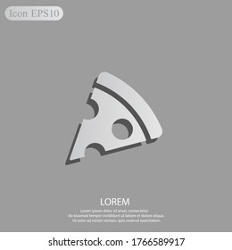 pizza Icon. Vector illustration EPS 10.