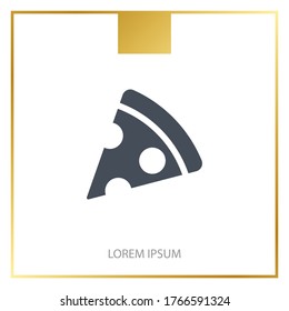pizza Icon. Vector illustration EPS 10.