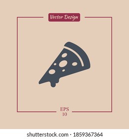 pizza icon. Vector illustration EPS 10.