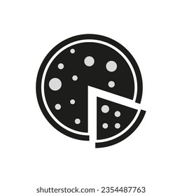 Pizzasymbol. Vektorgrafik. EPS10.