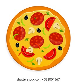 Pizza Icon Vector Illustration. EPS10