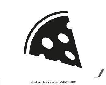 pizza, icon, vector illustration eps10