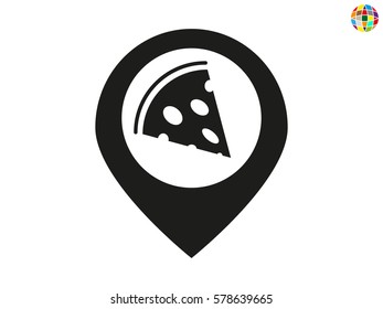 pizza, icon, vector illustration eps10