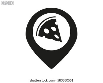 pizza, icon, vector illustration eps10
