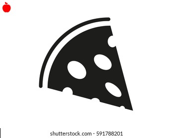 pizza, icon, vector illustration eps10