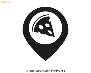pizza, icon, vector illustration eps10
