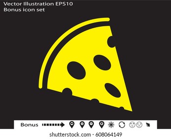 pizza, icon, vector illustration eps10