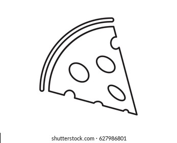 pizza, icon, vector illustration eps10