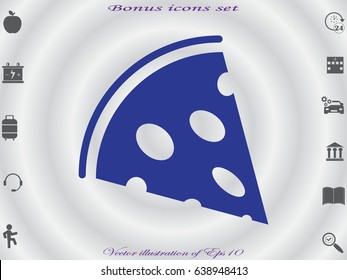 pizza, icon, vector illustration eps10