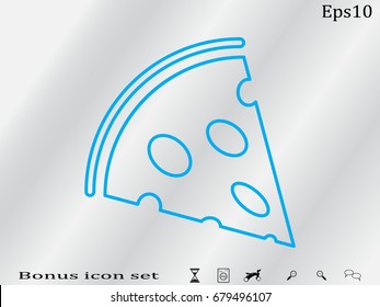 pizza icon, vector illustration eps10