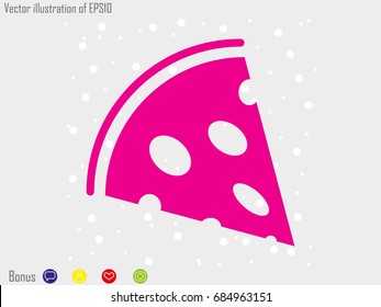 pizza, icon, vector illustration eps10