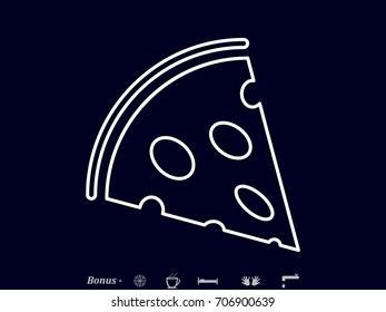 pizza, icon, vector illustration eps10