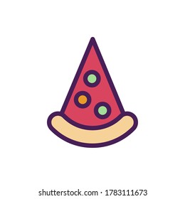 pizza icon vector illustration filled outline style. food icon set.