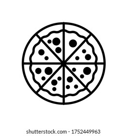 icono de pizza vectorial. Eps. 10.