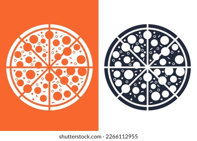 Pizza icon. Vector illustration. Flat style element