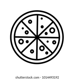 Pizza Icon Vector Illustration High Resolution