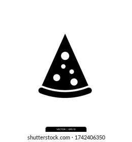 Plantilla de logotipo de Ilustración del vector de iconos de pizza