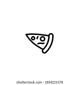 pizza icon vector illustration logo template for many purpose. Isolated on white background.