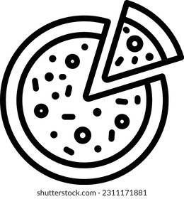 Pizza icon, Pizza icon Vector illustration on the white background