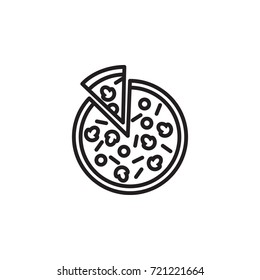 Pizza icon, Pizza icon Vector illustration on the white background