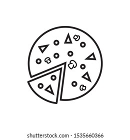 pizza icon vector illustration simple illustration on white background.