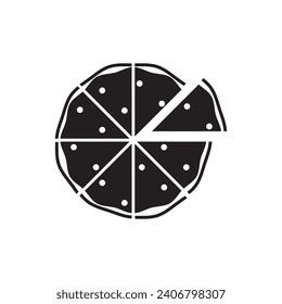 diseño de logotipo de ilustraciones de vectores de ícono de pizza